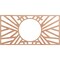 Ekena Millwork Hoover Wood Fretwork Pierced Ceiling Medallion, Cherry, 40"W x 20"H x 14 3/4"ID x 3/8"T CMWP40X20X0375HOCH - alternate 1